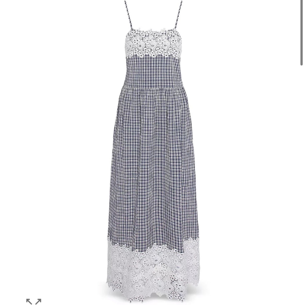 Barbour Black and White Checkered Maxi Dress